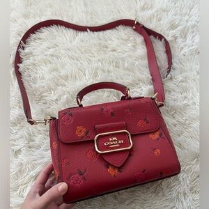 Coach Peony Print Morgan Top Handle Satchel